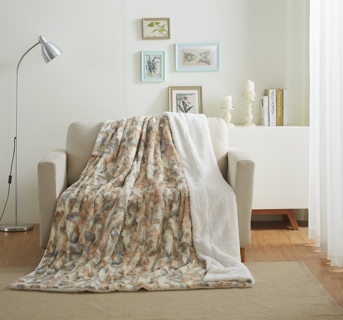 Tache Luxurious Russian Lynx Faux Fur Throw Blanket (DY12) — 50 x 60